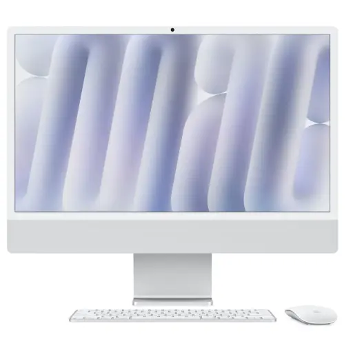 [MWUV3LZ/A] MWUV3LZ/A iMac 24-inch: Chip Apple M4 chip with 10-core CPU, 10-core GPU, Standard glass, 16GB memory, 512GB SSD - Silver